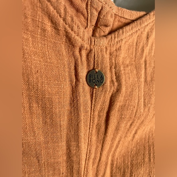 Billabong Daydream Button Front Jumpsuit in Rust NWOT - Picture 12 of 16